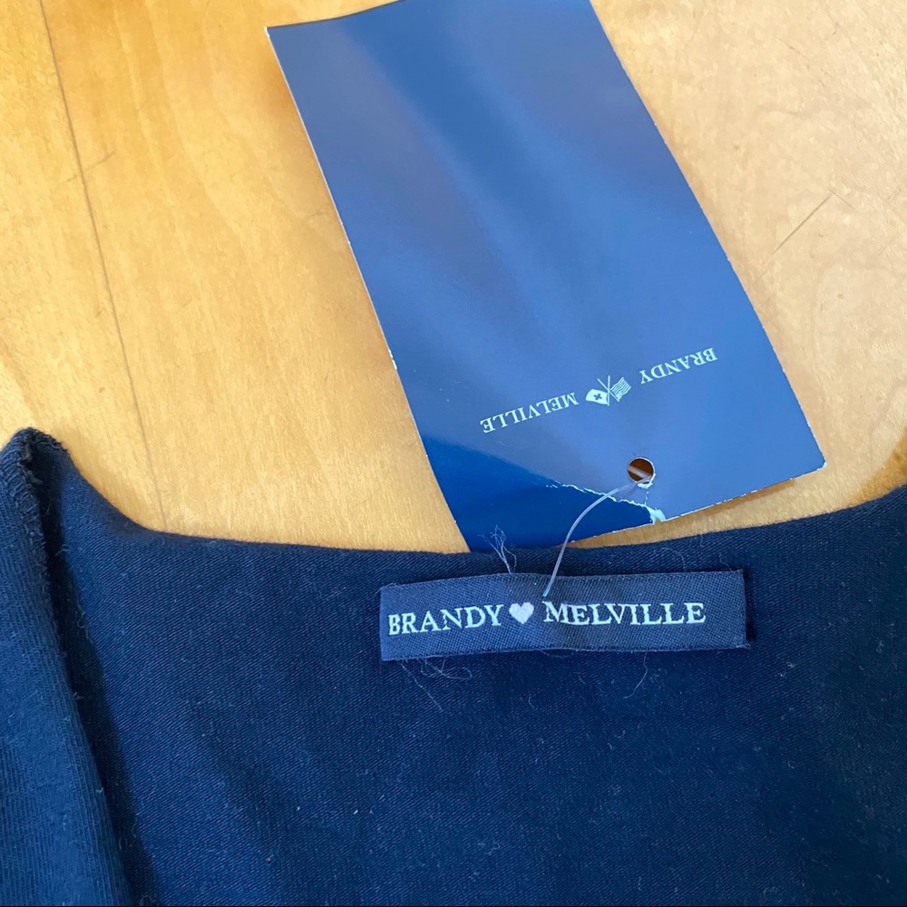 Brandy Melville Navy Blue Charlize Top NWT - Picture 2 of 2